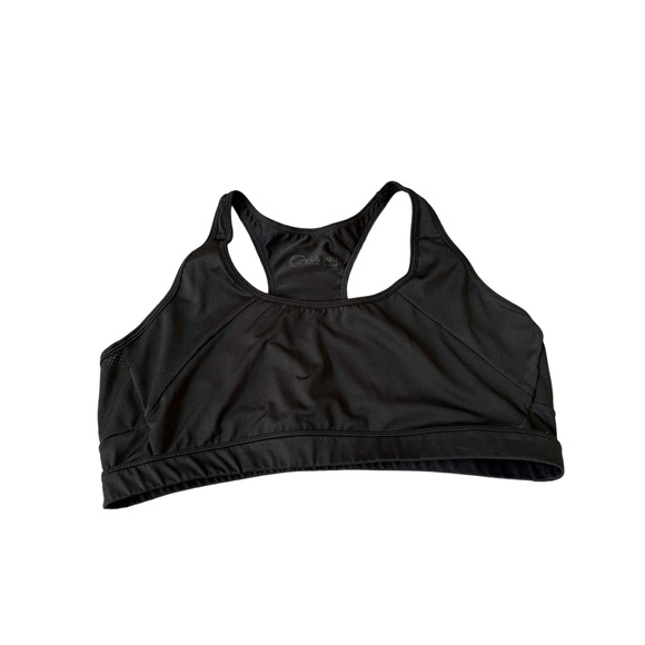 Zyia Yoga Wear Black & Gray Elastic Band Crisscross Straps Sports Bras Both XL - Picture 6 of 9